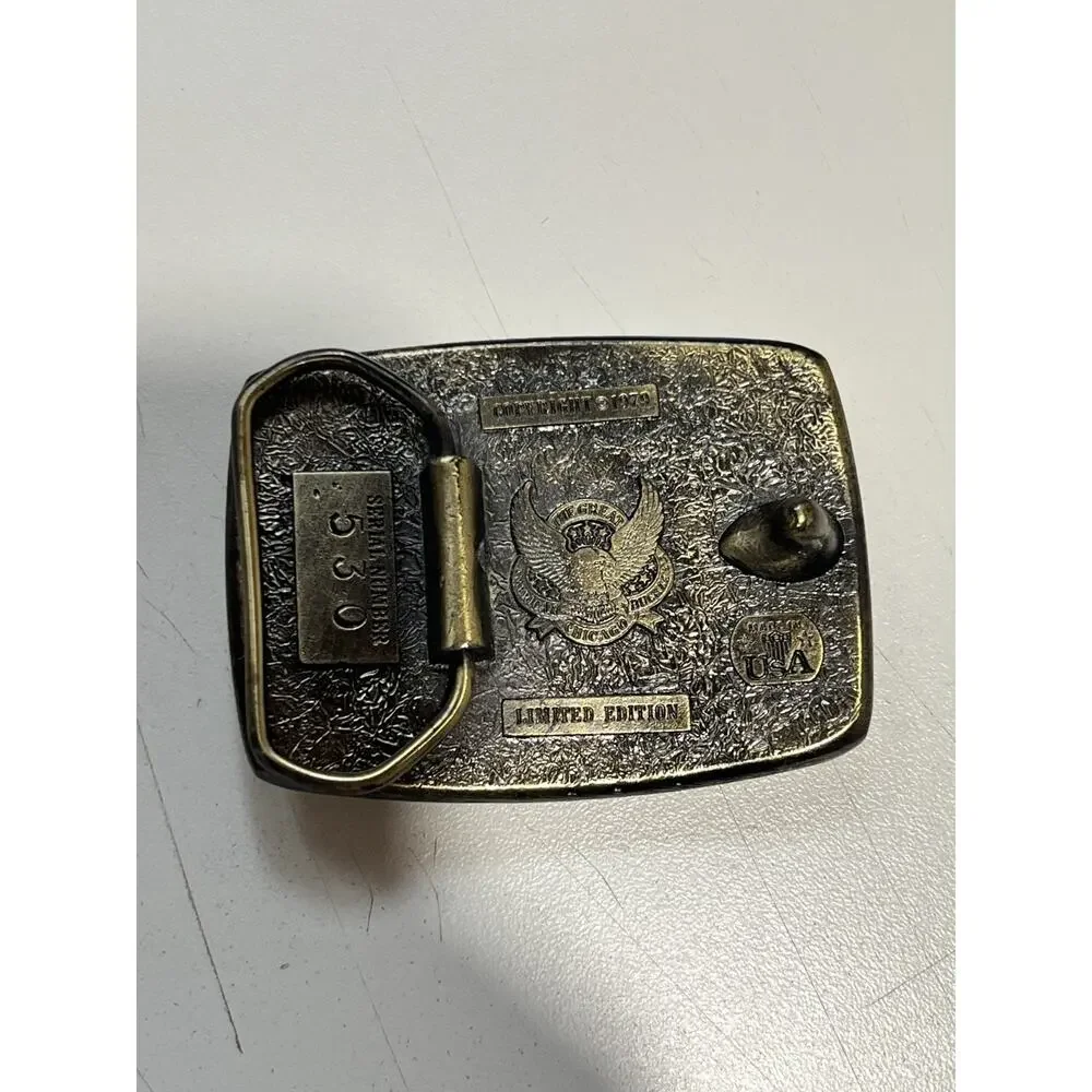 Vintage 1979 Largemouth Bass Brass Belt Buckle H530 Chicago Buckle
